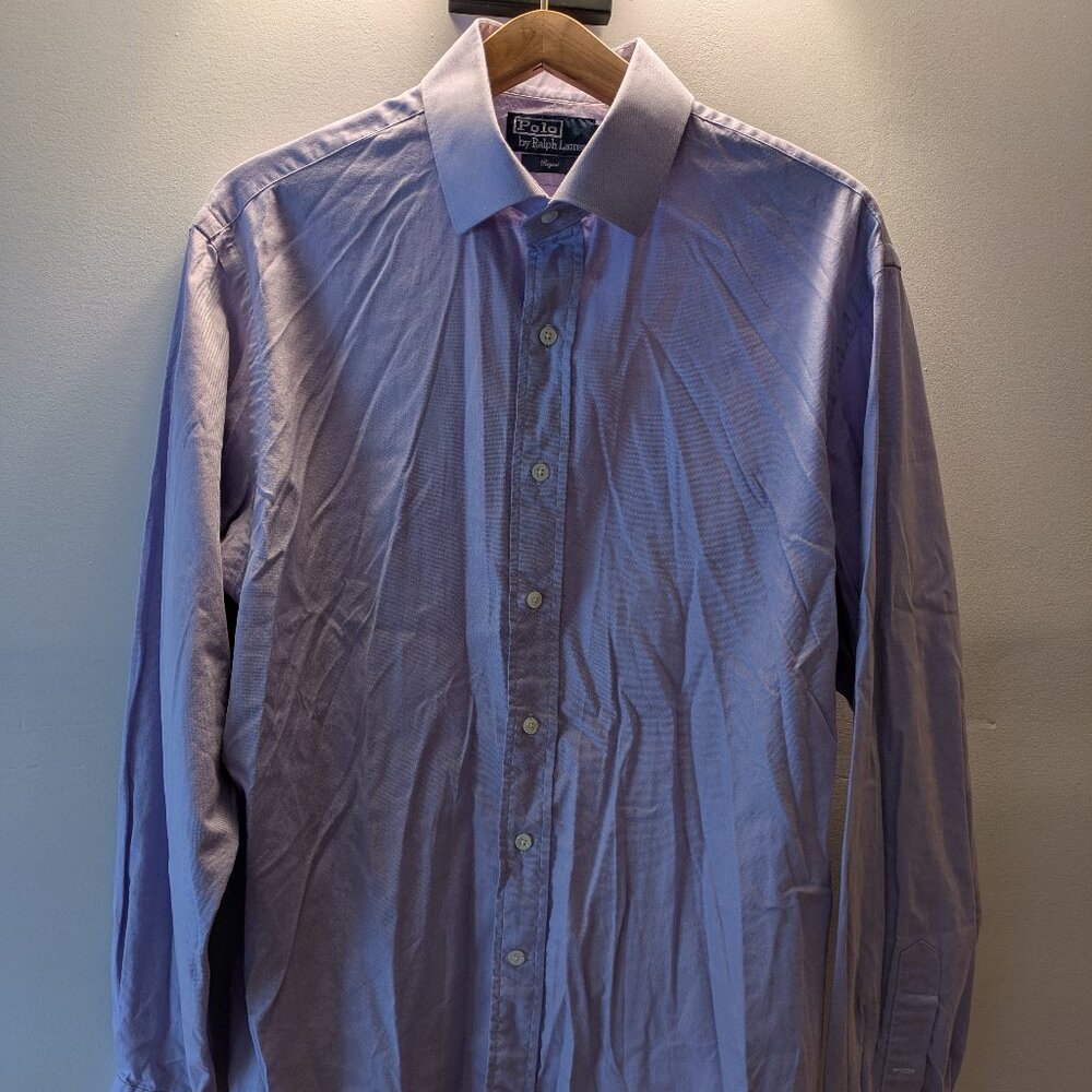 Polo by Ralph Lauren Men's Regent Classic Fit Cotton Shirt. Purple. Sze: 17.5/44